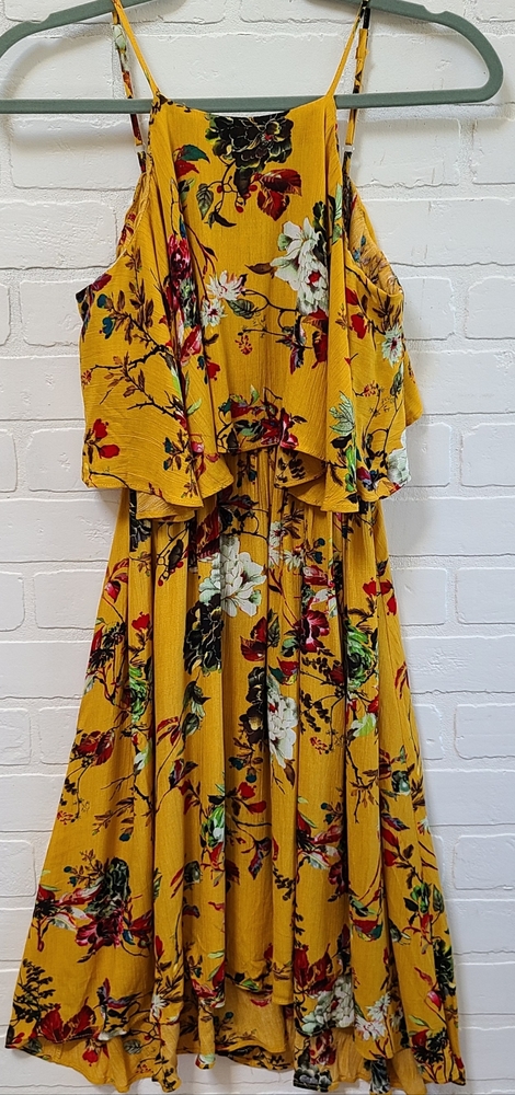 Floral yellow dress